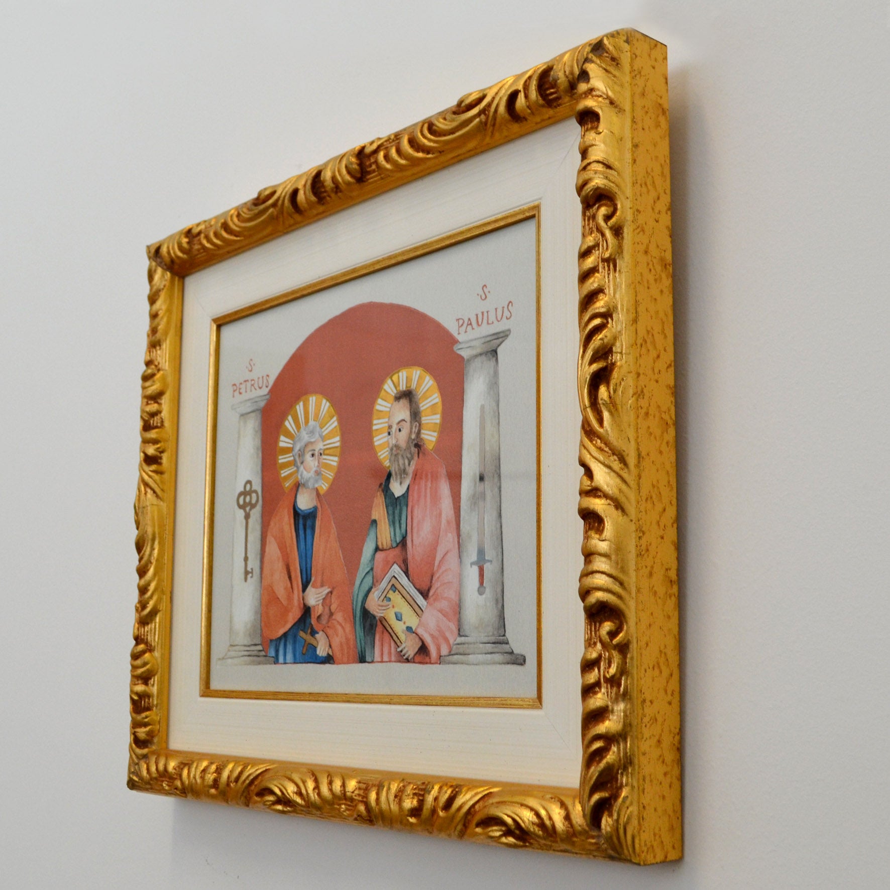 Hl. Petrus und Paulus mit Heiligenscheinen